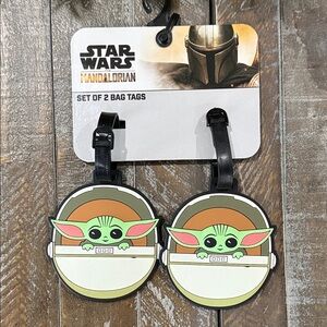 NWT Star Wars The Mandalorian Grogu Baby Yoda Bag Tag Set (2 Pack)